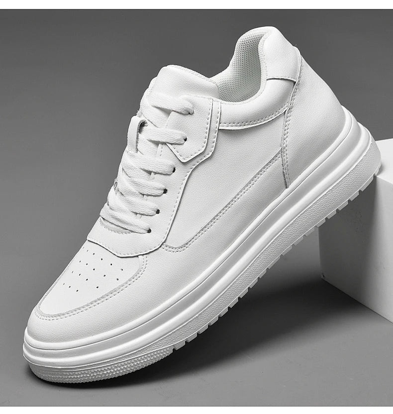 Men's Leather Elevator Sneakers – Height Increase 6cm / 8cm / 10cm