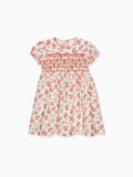 Coral Floral Soraya Girl Hand-Smocked Dress