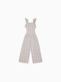 Fuchsia Pink Floral Stripe Maeve Girl Jumpsuit