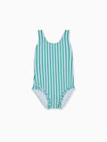 Green Stripe Bessie Girl Swimsuit