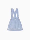 Nicky Hilton x La Coqueta Blue Whitney Girl Pinafore Skirt