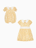 Sara Girl Dress & Abril Baby Romper Outfit Bundle